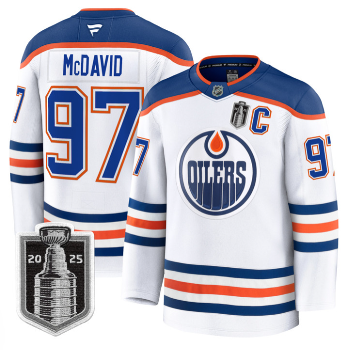 Connor McDavid Jersey #97 Edmonton Oilers 2025 Stanley Cup Final Stitched Away