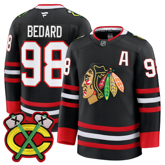 Connor Bedard Jersey #98 Chicago Blackhawks 2025-26 Premium Stitched