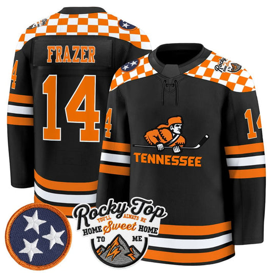 Connor Frazer Jersey #14 Tennessee Volunteers 2025-26 Hockey Premium Stitched