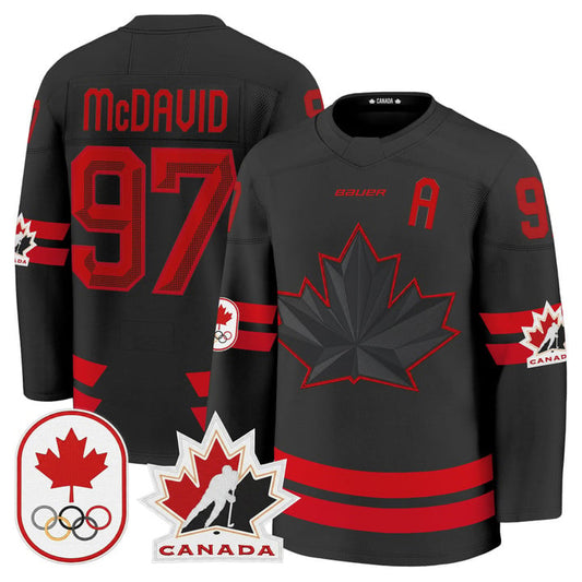 Connor McDavid Jersey #97 Canada Olympic Premium Hockey 2026 Stitched