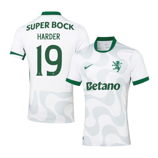 Conrad Harder 19 Sporting CP 2025-26 Third Match Jersey – White