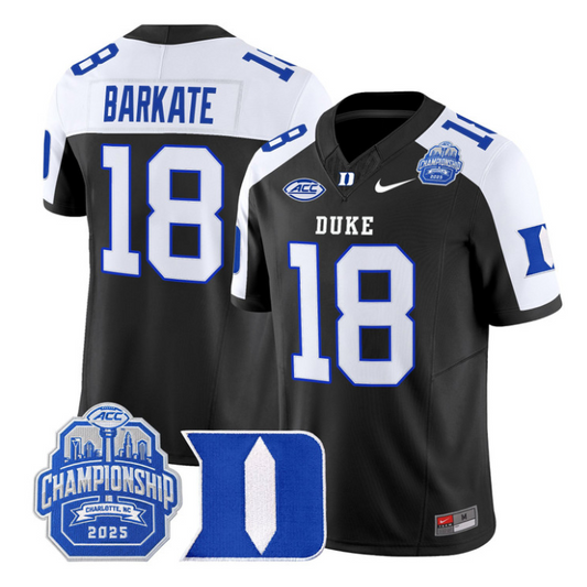 Cooper Barkate Jersey #18 Duke Blue Devils 2025 ACC Championship Stitched