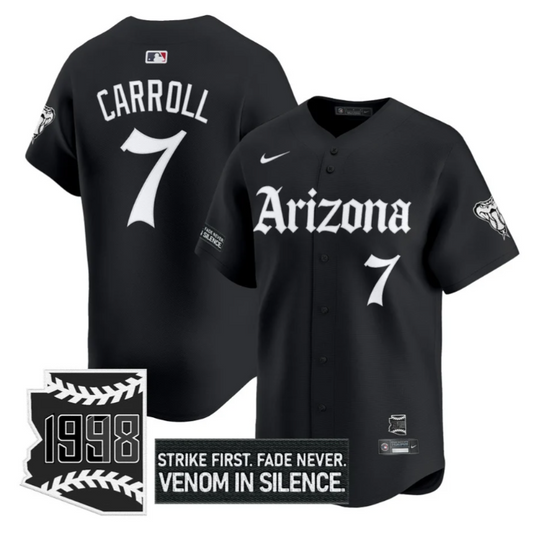 Corbin Carroll Jersey #7 Arizona Diamondbacks Gothic Desert Fang Edition Black