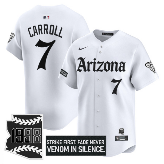 Corbin Carroll Jersey #7 Arizona Diamondbacks Gothic Desert Fang Edition White
