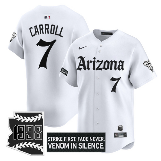 Corbin Carroll Jersey #7 Arizona Diamondbacks Gothic Desert Fang Edition White