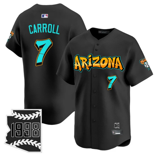 Corbin Carroll Jersey #7 Arizona Diamondbacks Graffiti Desert Ink Edition Black