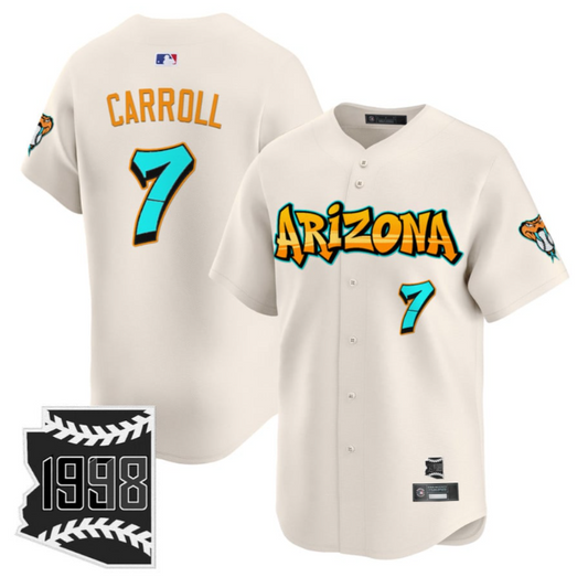 Corbin Carroll Jersey #7 Arizona Diamondbacks Graffiti Desert Ink Edition Cream