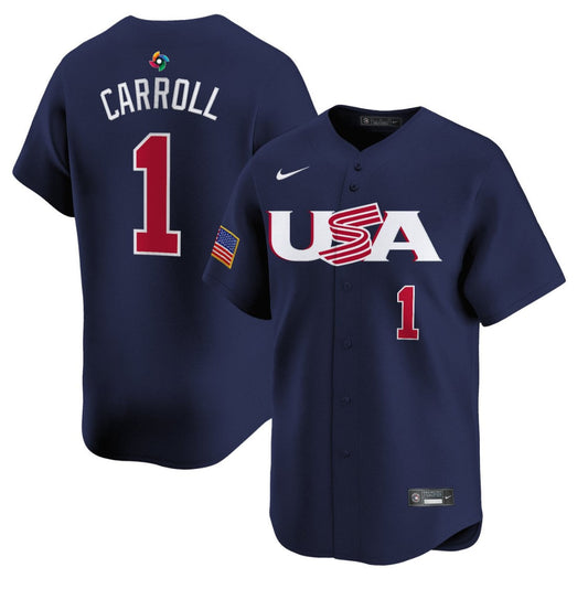Corbin Carroll Jersey #1 Projected Team USA World Baseball Classic 2023 Style 2026 Roster