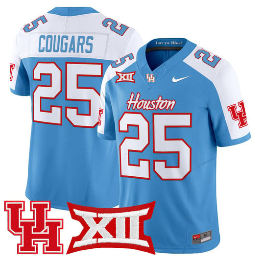 Cougars Jersey #25 Houston Cougars 2025 Oilers Inspired Stitched