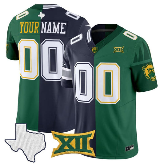 Cowboys Bears College Football Split Vapor Limited Custom Jersey Stitched
