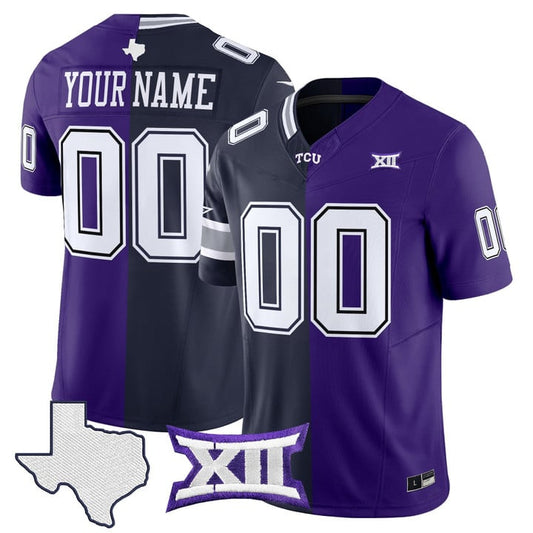 Cowboys TCU College Football Split Vapor Limited Custom Jersey Stitched