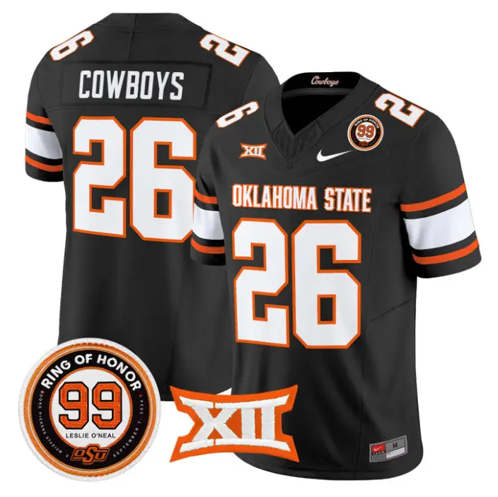 Cowboys Jersey #26 Oklahoma State 2026 Leslie O'neal Limited Stitched