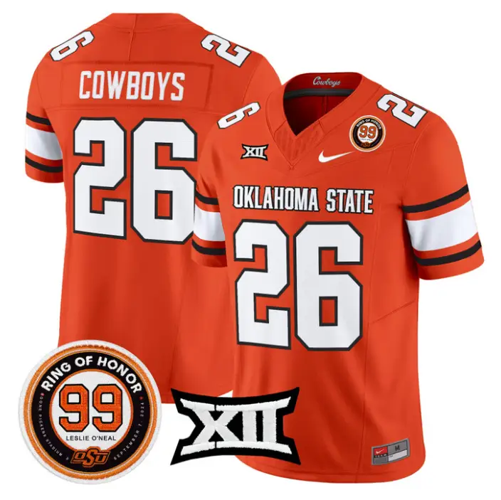 Cowboys Jersey #26 Oklahoma State 2026 Leslie O'neal Limited Stitched