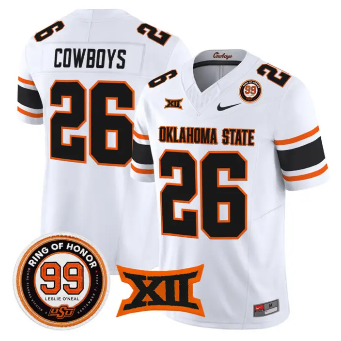 Cowboys Jersey #26 Oklahoma State 2026 Leslie O'neal Limited Stitched
