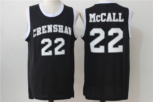 Crenshaw #22 Quincy Mccall Basketball Jersey Black