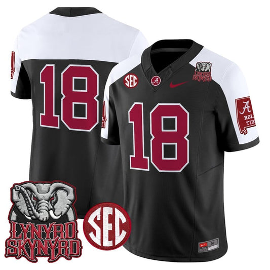 Crimson Jersey #18 Alabama Crimson Tide Lynyrd Skynyrd Patch Stitched