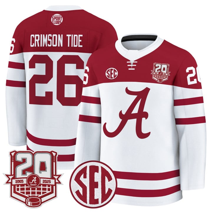 Crimson Tide Jersey #26  Alabama Crimson Tide 2025-26 Premium 20th Anniversary Patch Stitched