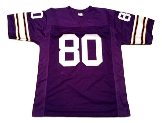 Cris Carter Jersey #80 Custom Unsigned Football Stitched Purple