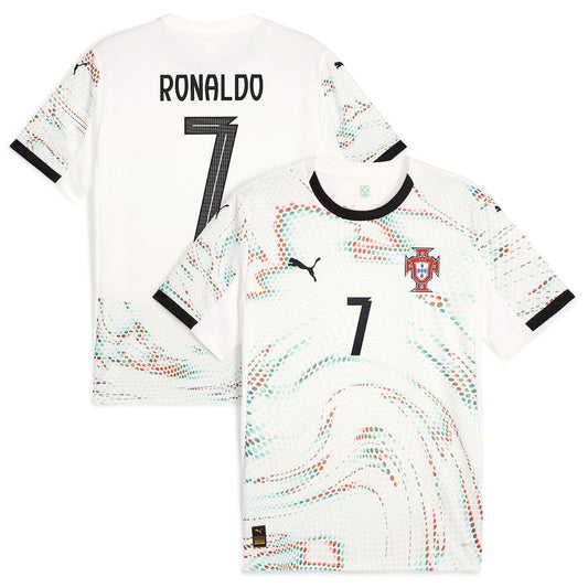 Cristiano Ronaldo 7 Portugal National Team 2025-26 Away Men Jersey – White