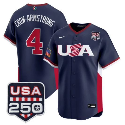 Crow-Armstrong Jersey #4 Team USA World Baseball Classic 250 USA 2026 Stitched