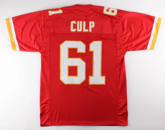Curley Culp Jersey Kansas City Chiefs Custom Throwback Football Red