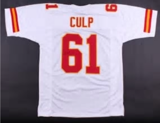 Curley Culp Jersey Kansas City Chiefs Custom Throwback Football White