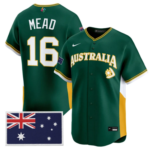 Curtis Mead Jersey #16 Team Australia 2026 World Baseball Stitched