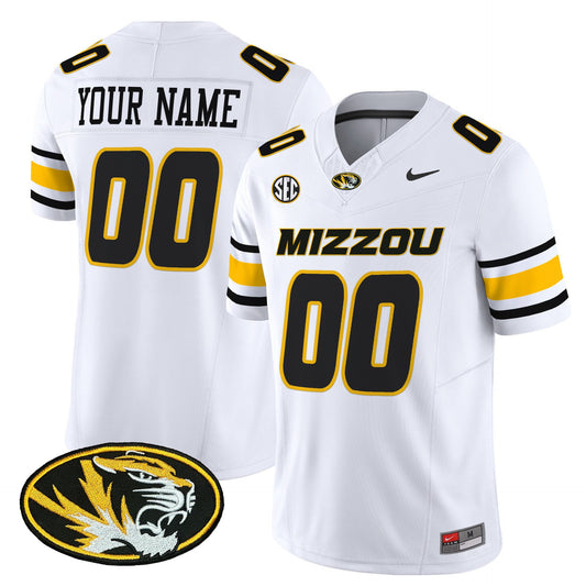 Custom Missouri Tigers Jersey Name, Number 2025 Vapor Limited Stitched White