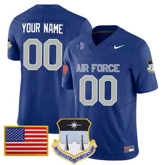 Custom Air Force Falcons Jersey Name and Number College Football Royal Blue Home Game – All Stitched