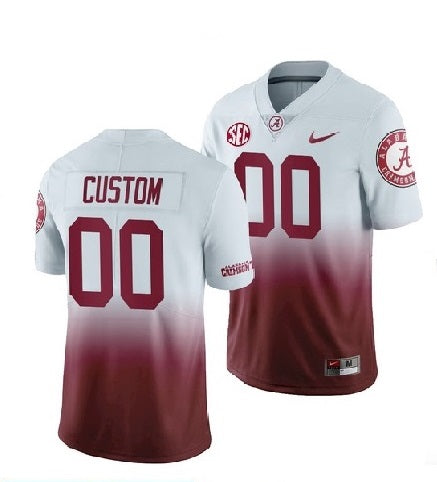 Custom Alabama Crimson Tide Jersey Name and Number College NCAA Football Red White