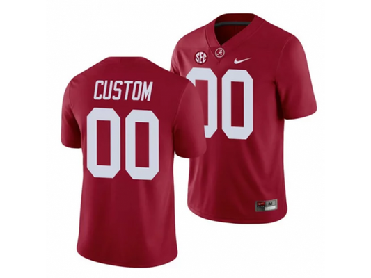 Custom Alabama Crimson Tide Red Football Jersey