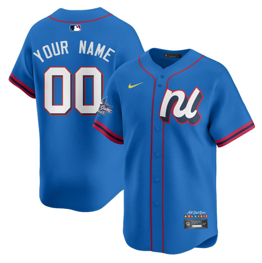 Custom American League 2025 Jersey Name, Number MLB All-Star Stitched Blue