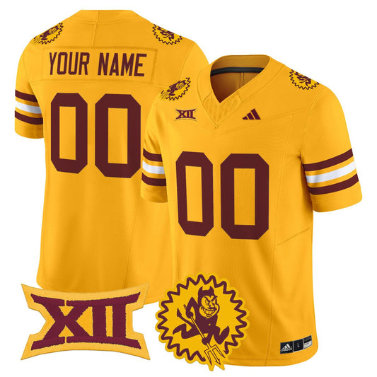 Custom Arizona State Sun Devils Jersey 1975 Throwback Vapor Stitched Gold