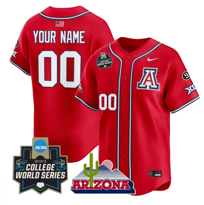 Custom Arizona Wildcats Jersey Name, Number 2025 World Series Stitched Red