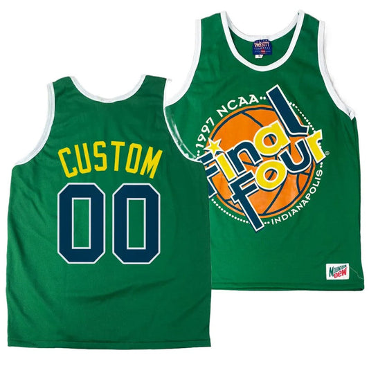 Custom Arizona Wildcats Jersey Name and Number 1997 NCAA Champions Final Four Green