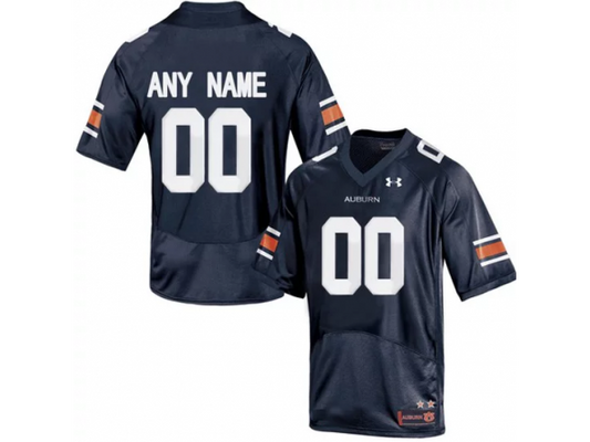 Custom Auburn Tigers Navy College Football Jersey