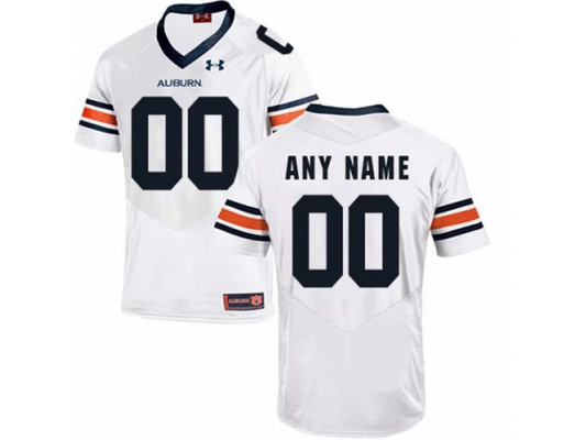 Custom Auburn Tigers White College Football Jersey