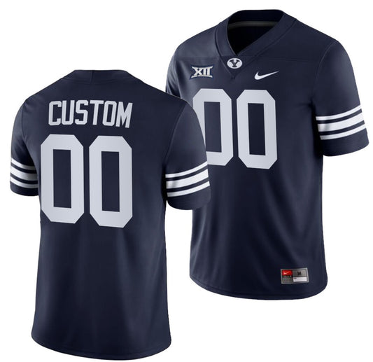 Custom BYU Cougars Jersey Name and Number NCAA College Football 2022 Big Navy