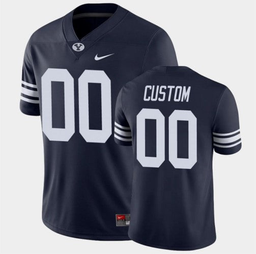 Custom BYU Cougars Jersey Name and Number NCAA College Football Navy