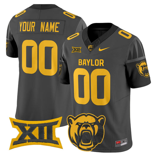 Custom Baylor Bears Jersey Name, Number 2025 V2 Stitched Black