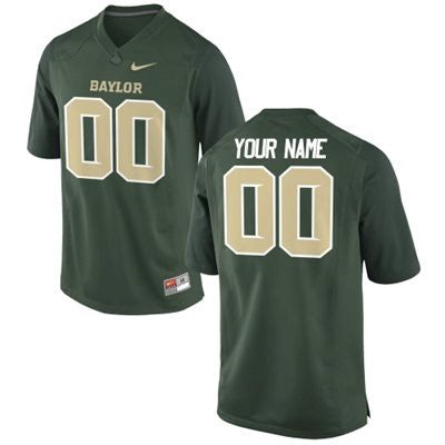 Custom Baylor Bears Jersey Name and Number NCAA College Football Green Replica