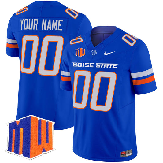 Custom Boise State Broncos Jersey 2025 Vapor Limited Stitched Royal