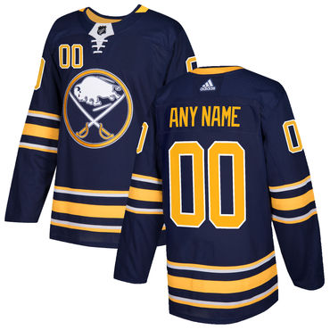 Custom Buffalo Sabres Home Navy Blue 2017-2018 NHL Jersey