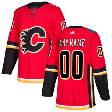 Custom Calgary Flames Red Home 2017-2018 Hockey Stitched NHL Jersey