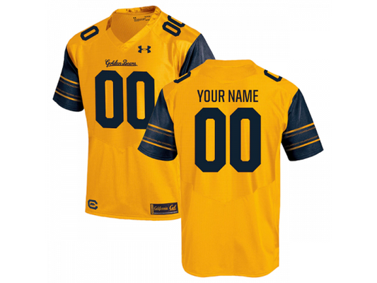 Custom California Golden Bears Gold Football Jersey