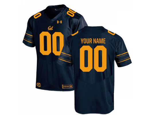Custom California Golden Bears Navy Football Jersey