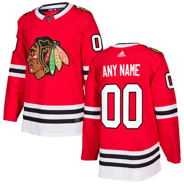 Custom Chicago Blackhawks Red Home Stitched NHL Jersey
