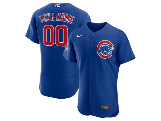 Custom Chicago Cubs Flex Base Jersey - Blue