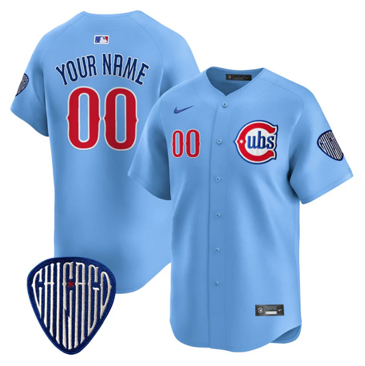 Custom Chicago Cubs Jersey Blue Alternate Vapor Premier Limited Stitched Blue