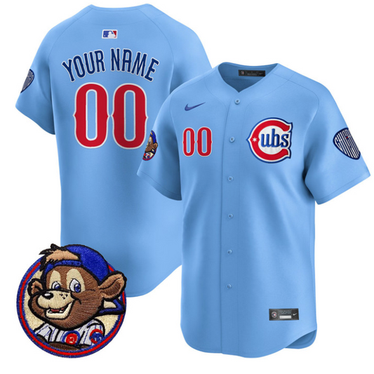 Custom Chicago Cubs Jersey Clark Patch Vapor Premier Limited Stitched Blue